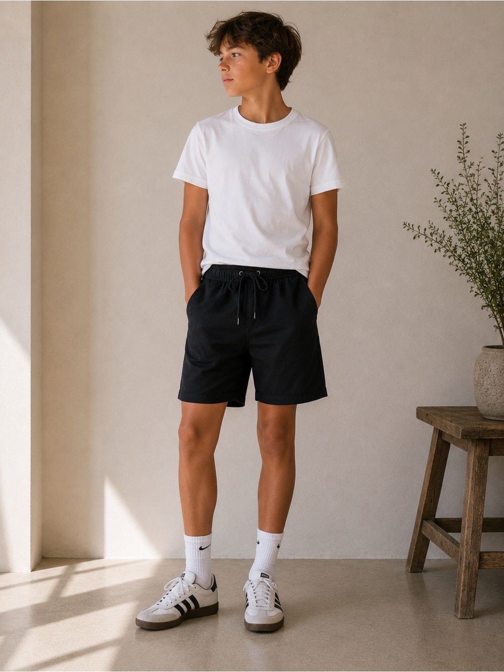 DKNY Boys’ Black Shorts - Size Large (14/16) - Brand New with Tags